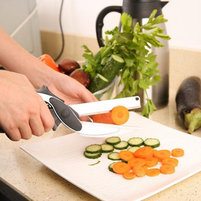 GOBAZARIO - 2 in 1 Kitchen Cleaver Knife/Cutter