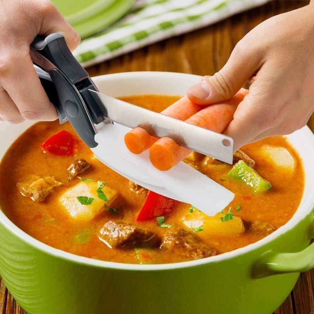 GOBAZARIO - 2 in 1 Kitchen Cleaver Knife/Cutter