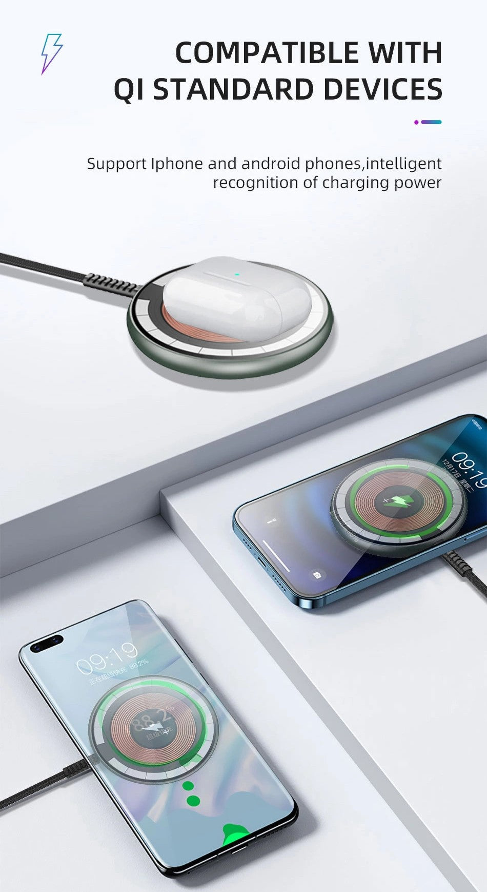 Transparent Magnetic Wireless Charger for iPhone